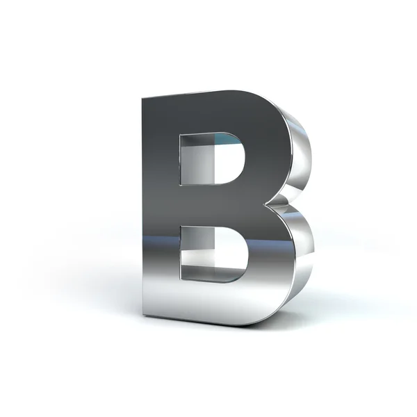 Metal Alphabet Character B — Stock Photo, Image