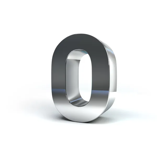 Metal Alphabet Character O — Stock Photo, Image