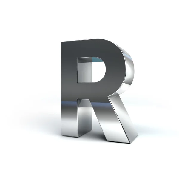 金属字母字符 r — 图库照片