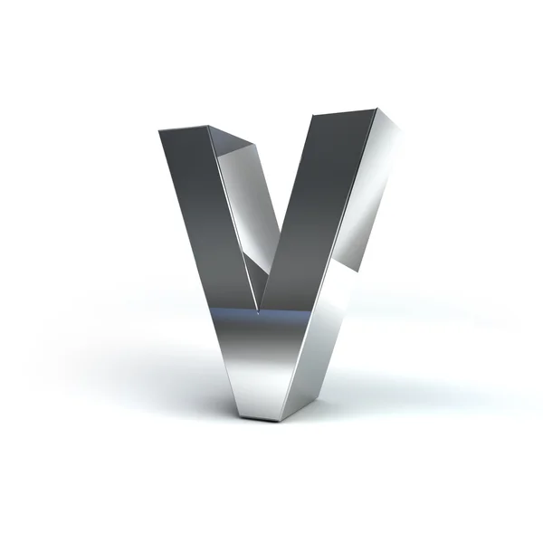 Metal Alphabet Character V — Stock Photo, Image