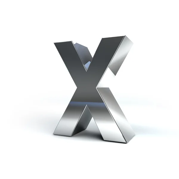 Metal Alphabet Character X — Stock Photo, Image