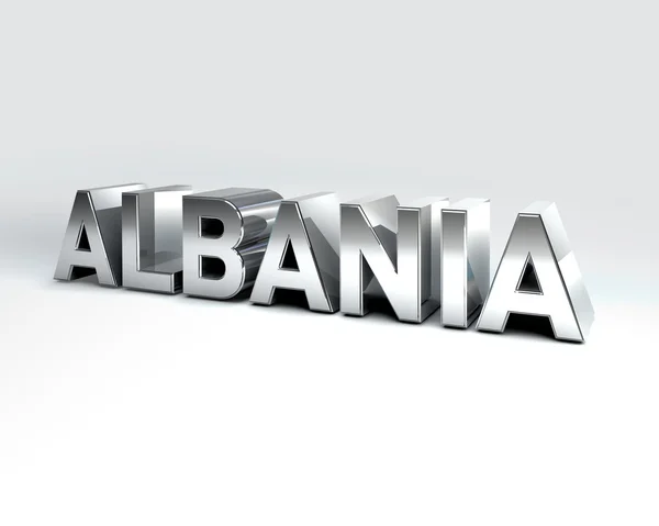 3d Ländertext von Albanien — Stockfoto