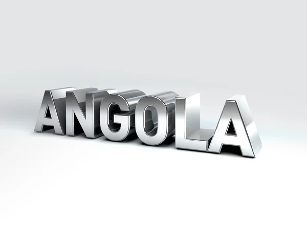 Texto do país 3D de ANGOLA — Fotografia de Stock