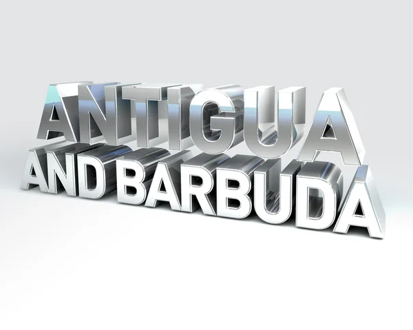 Texto en 3D del país de ANTIGUA Y BARBUDA — Foto de Stock