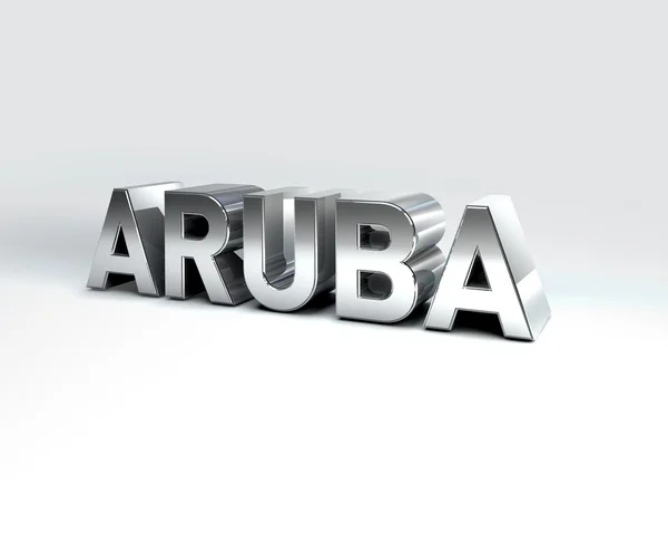 3D tekst kraju aruba — Zdjęcie stockowe