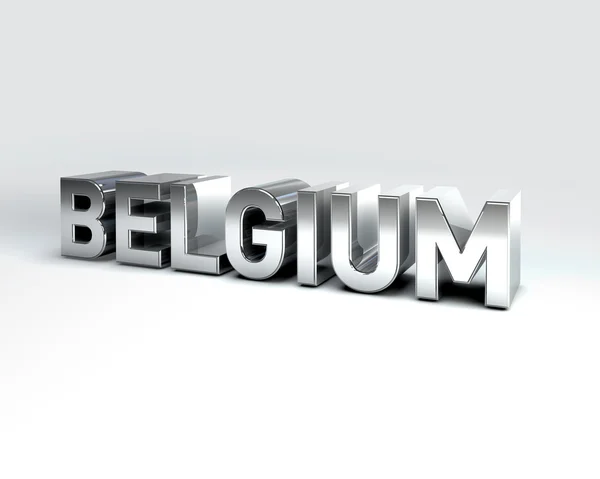 3D Country Text of BELGIUM — Stock Photo, Image