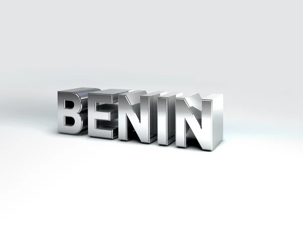 3D text země Beninu — Stock fotografie