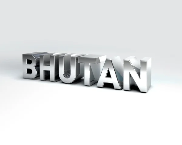 3D Country Text of BHUTAN — Stock Photo, Image