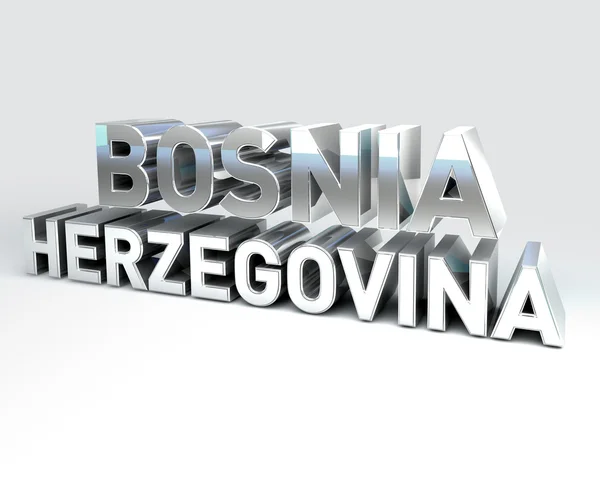 3D Country Text of BOSNIA HERZEGOVINA — Stock Photo, Image