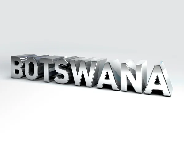 3D Country Text of BOTSWANA — Stock Photo, Image