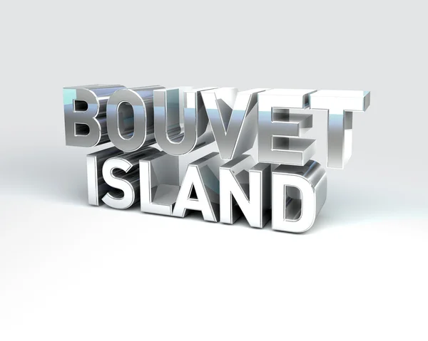 3D Pays Texte de l'ÎLE DE BOUVET — Photo