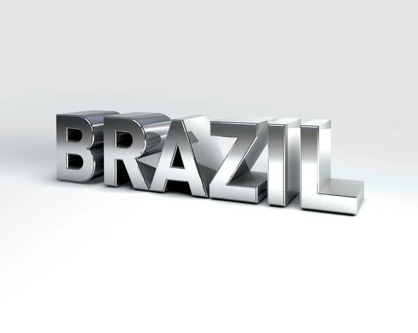 Texto em 3D do Brasil — Fotografia de Stock