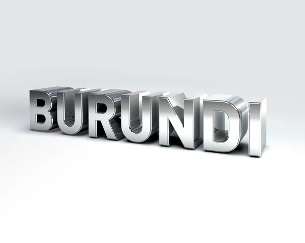 Texto do país 3D de BURUNDI — Fotografia de Stock