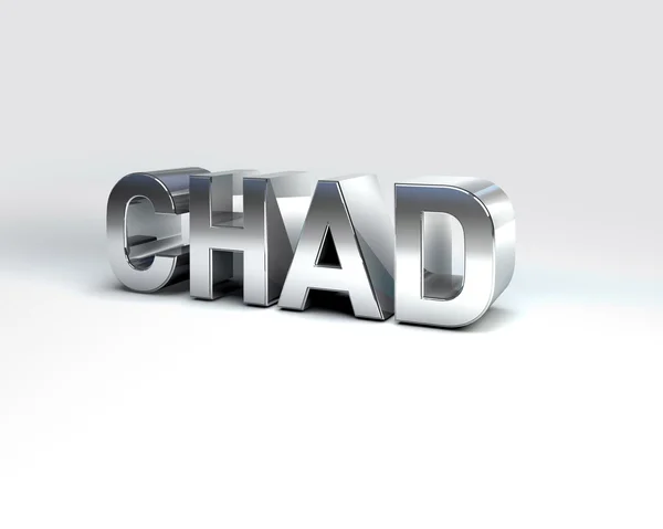 3D Country Text of CHAD — Stock Photo, Image