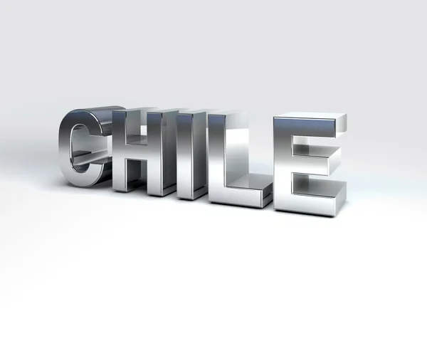 País 3D Texto de CHILE —  Fotos de Stock