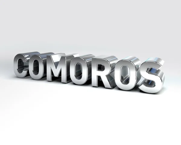 3D Country Text of COMOROS — Stock Photo, Image