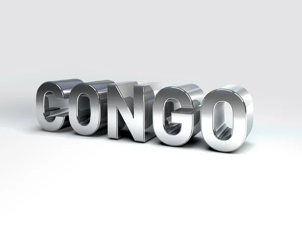 3D text zemi Kongo — Stock fotografie