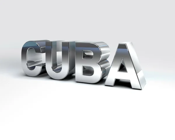 Texto do país 3D de CUBA — Fotografia de Stock