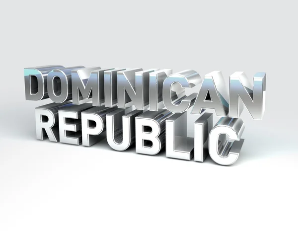 3D País Texto da REPÚBLICA DOMINICANA — Fotografia de Stock