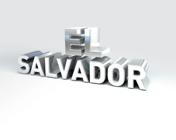 3D Country Text of EL SALVADOR — Stock Photo, Image