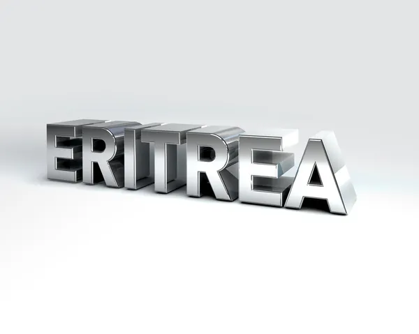 3D land text av eritrea — Stockfoto