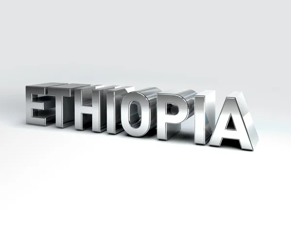 3d Ländertext von Äthiopien — Stockfoto
