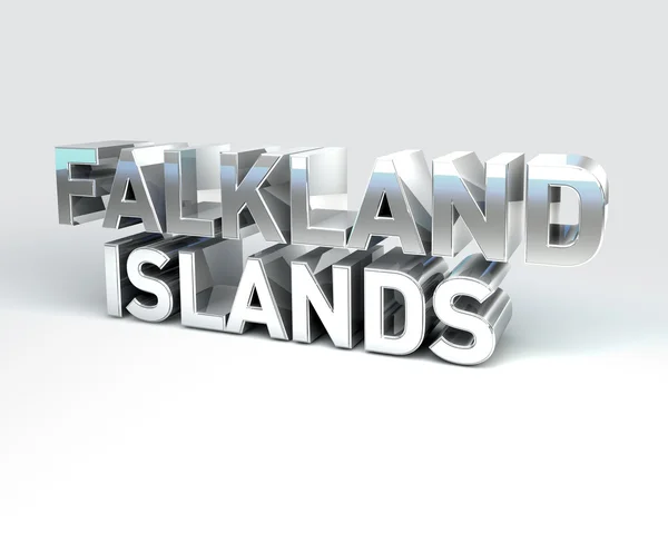 3D Country Text of FALKLAND ISLANDS — Zdjęcie stockowe