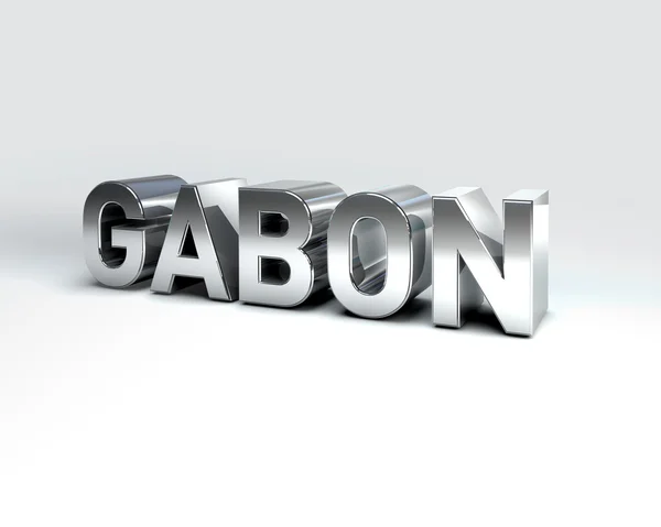 3D Country Text of GABON — Stock Photo, Image