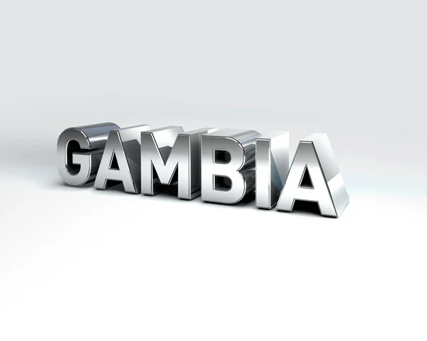 3D Pays Texte de la GAMBIE — Photo