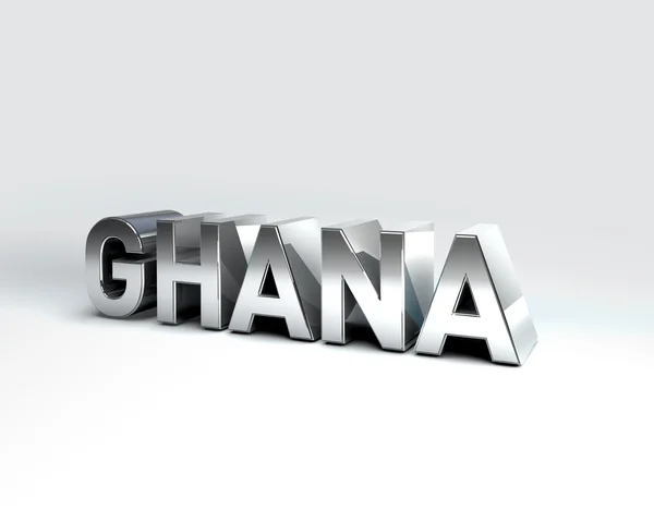 3D текст країні Гани — стокове фото