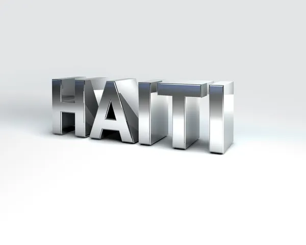 3D tekst kraj Haiti — Zdjęcie stockowe