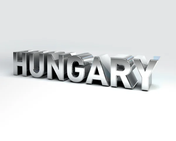 3D Country Text of HUNGARY — Stock Photo, Image