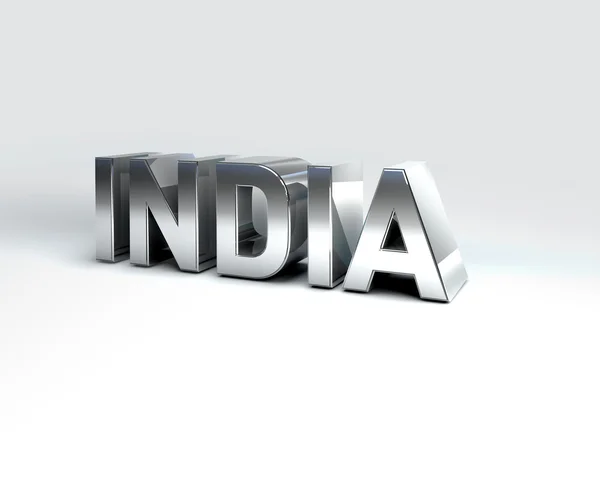 3D Country Text of INDIA — Stock Photo, Image