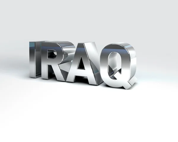 3D tekst kraju z Iraku — Zdjęcie stockowe