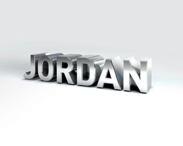 Texto en 3D del país de JORDAN —  Fotos de Stock
