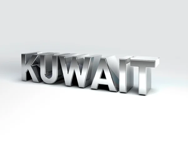 3D land text av kuwait — Stockfoto