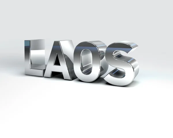 3D-s ország szöveg, Laosz — Stock Fotó