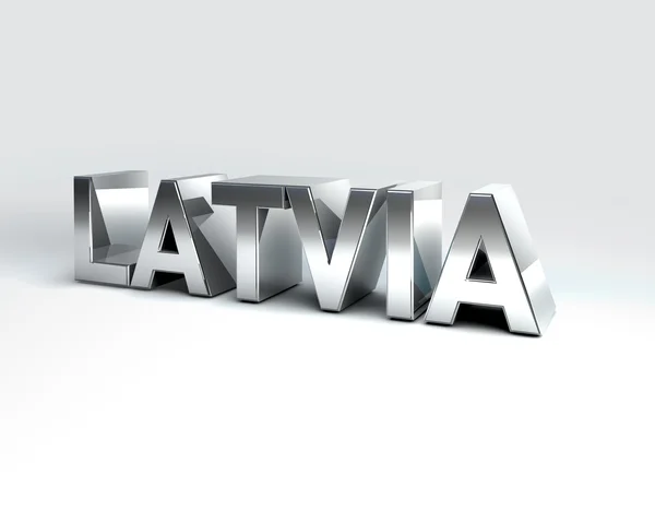 3D Country Text of LATVIA — Stock Photo, Image