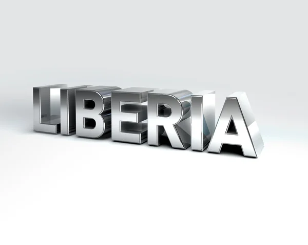3D Country Text of LIBERIA — Stock Photo, Image