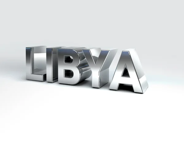 3D tekst kraju Libii — Zdjęcie stockowe