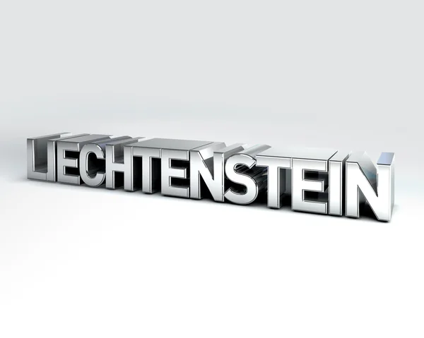 3D текст країна Ліхтенштейн — стокове фото