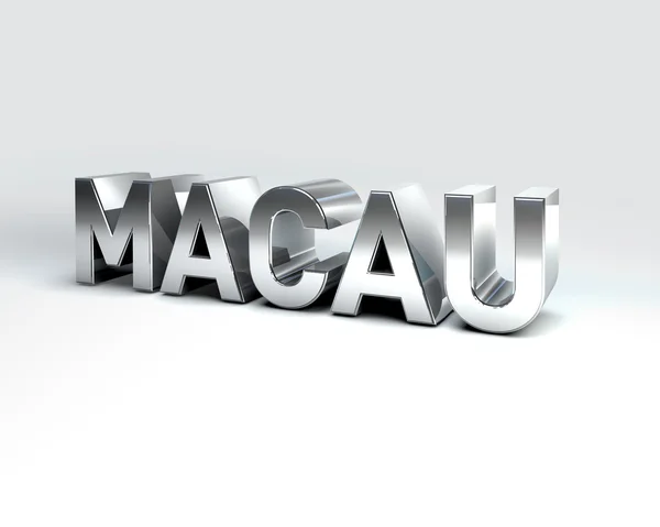 3D-land tekst van macau — Stockfoto