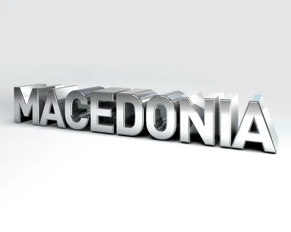 3D-land tekst van Macedonië — Stockfoto