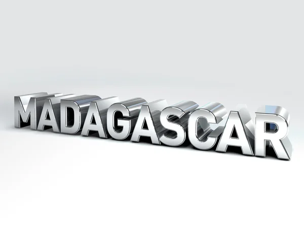 3D text země Madagaskar — Stock fotografie