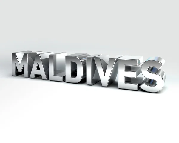 3D land text av Maldiverna — Stockfoto