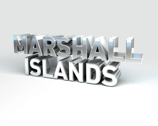 País 3D Texto de las ISLAS MARSHALL —  Fotos de Stock