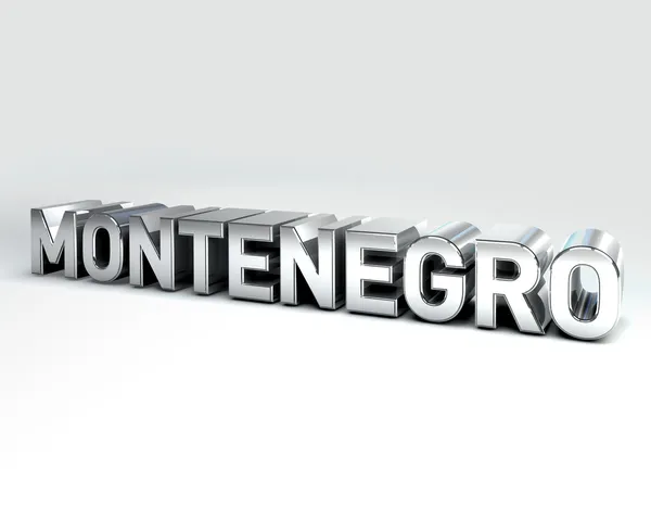 3D Country Text of MONTENEGRO — Stock Photo, Image