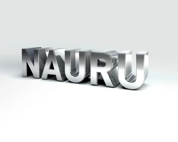 3D Country Text of NAURU — Stock Photo, Image