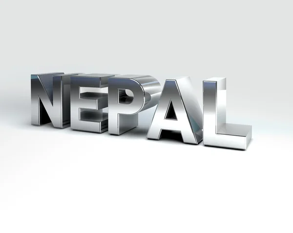 3d Ländertext von nepal — Stockfoto