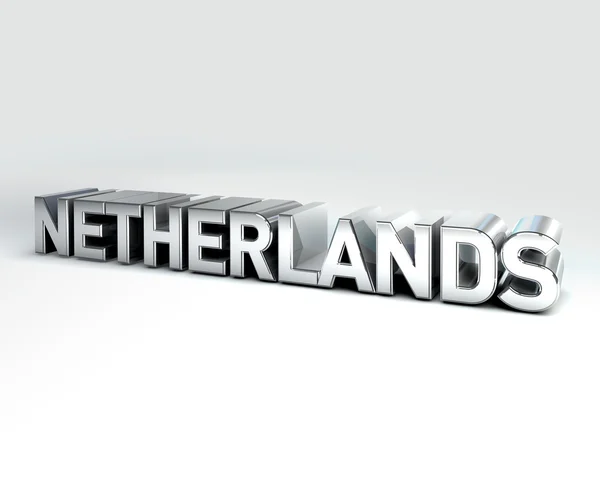 3D Country Text of NETHERLANDS — Stock Photo, Image